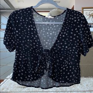 L.A. Hearts Tie Front Blouse